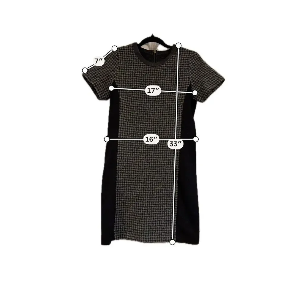 Black and Grey Dress By J. Crew Size 2